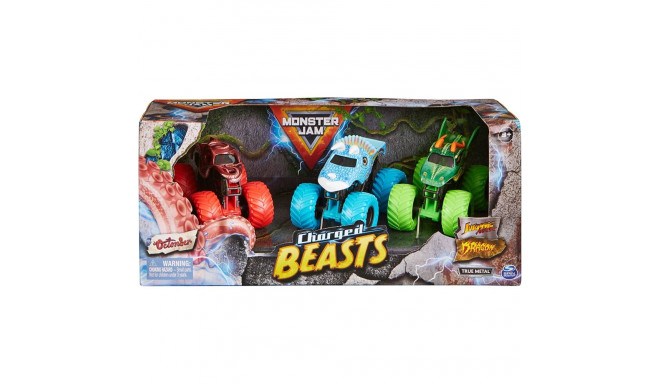 Spin Master Monster Jam Charged Beasts 3 Pack Toy Vehicle