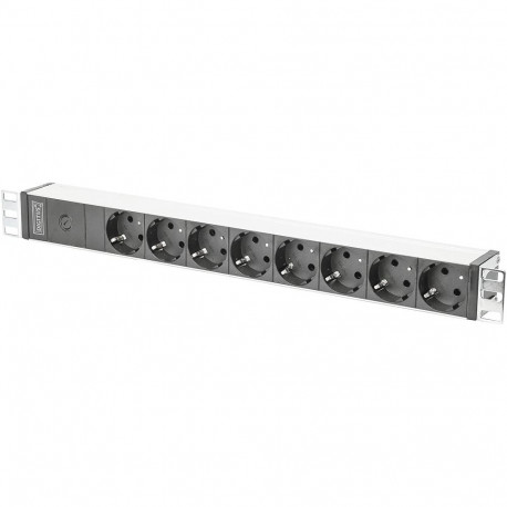 Brennenstuhl Premium-Line 19  8-way power strip (black/light grey, suitable for 19  racks)