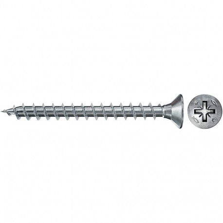 Power-Fast II spaanplaatkruvi 6,0x300 lohkpeaga 25tk osalise keermega tsingitud