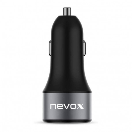 Nevox USB PD Type C + QC 3.0 car charging adapter, charger (black)