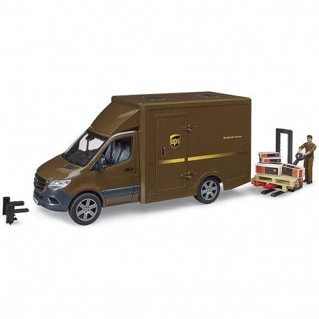 02678 MB Sprinter UPS koos juhi ja tarvikutega, pruun