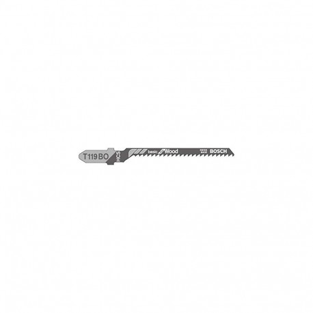 Bosch jigsaw blade T 119 BO Basic for Wood, 83mm (5 pieces)