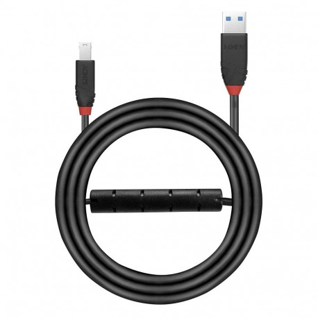 USB 3.2 Gen 1 Aktivkabel Slim, USB-A Stecker > USB-B Stecker (schwarz, 10 Meter)