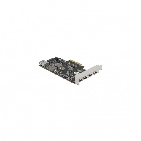 PCI Express x4 kaart 4 × USB Type-C + 1 × USB Type-A ühendusega, SuperSpeed USB 10Gbps, madala profi