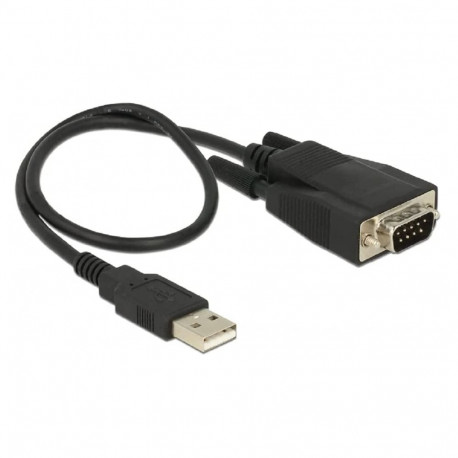 Adapter USB 2.0 USB-A pistik > RS-232 pistik 35cm ESD-ülepinge kaitse, must