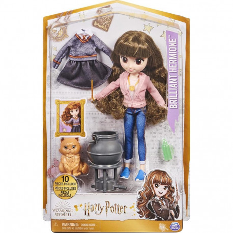 Wizarding World Harry Potter - Brillante Hermine Granger (20,3 cm, mit 5 Zubehörteilen und 2 Outfits