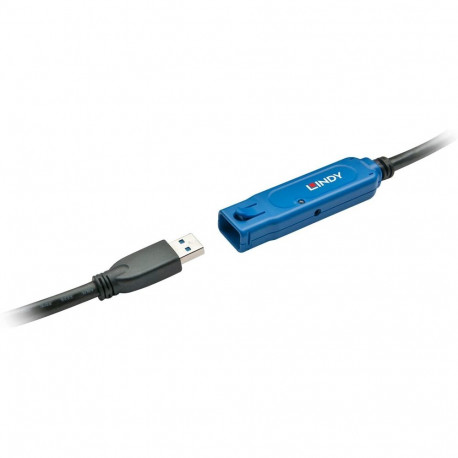 USB 3.2 Gen 1 Aktivverlängerungskabel Pro, USB-A Stecker > USB-A Buchse (schwarz, 15 Meter)