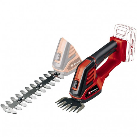 Power X-Change Akku-Grasschere/ -Strauchschere GE-CG 18/100 Li-Solo, 18Volt (rot/schwarz, ohne Akku 