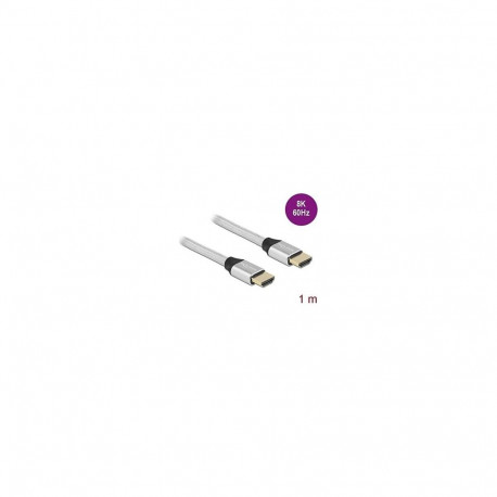 Ultrakõrge kiirusega HDMI-kaabel 48Gbps 8K 60Hz 1Meter, hõbedane