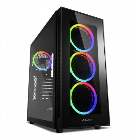 ELITE SHARK CA700 (schwarz/weiß, Seitenteil aus gehärtetem Glas)