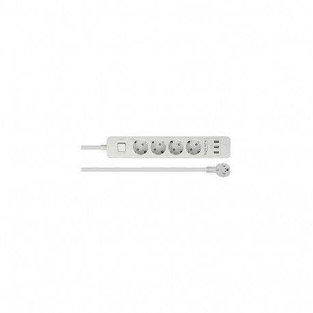DeLock socket strip 4-way USB white