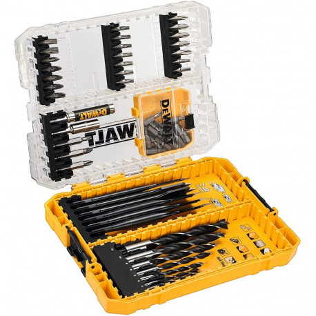 Bitide ja puidupuuride komplekt DT70758 EXTREME IMPACT 57-osaline TOUGHCASE-kohvris