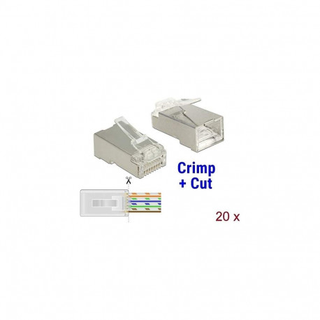 DeLOCK RJ45 crimp + cut plug Cat.6 STP