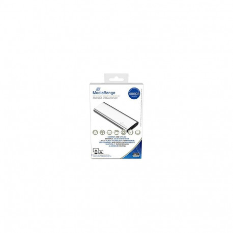 480 GB, Externe SSD (silber, USB-C 3.2 Gen 2 (10 Gbit/s))