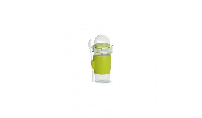 CLIP & GO Yoghurt Mug (grün/transparent, 450ml)