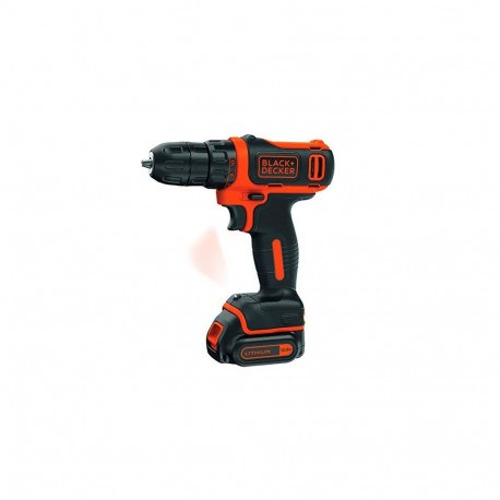 BLACK + DECKER cordless drill BDCDD12, 10,8Volt (black / orange, Li-ion battery pack 1.5Ah)