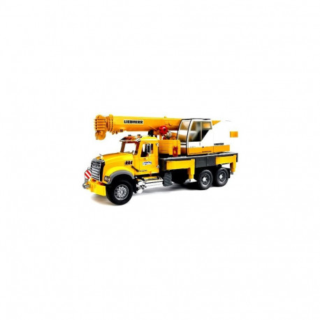 02818 MACK Granite Liebherr Kran-LKW (gelb/grau)