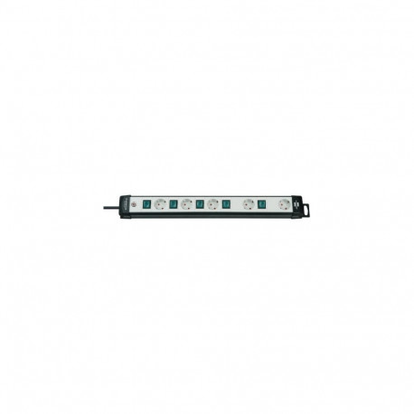 Premium-Line Technik Steckdosenleiste 5-fach (schwarz/hellgrau, 3 Meter, einzeln schaltbar)