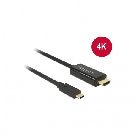 USB Adapterkabel, USB-C Stecker > HDMI 4K Stecker (schwarz, 2 Meter)