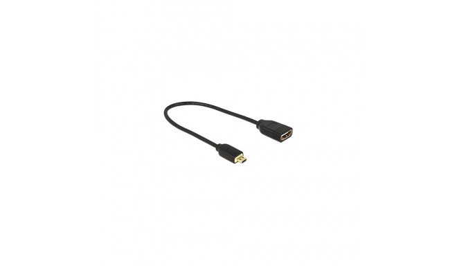 Adapterkabel micro HDMI - HDMI 4K (schwarz, 20cm)