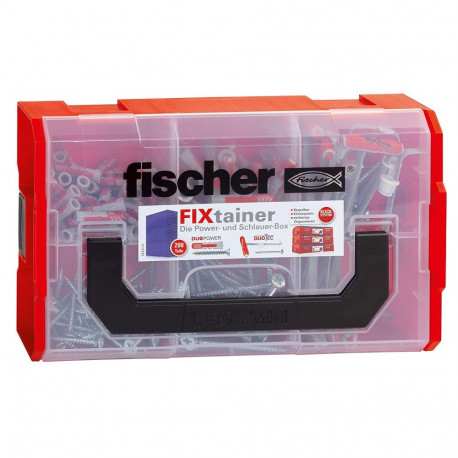 FixTainer-DUOPOWER/DUOTEC (hellgrau/rot, mit Schrauben, 200-teilig)
