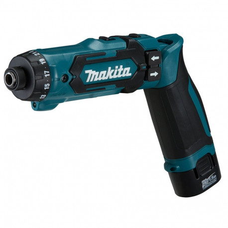 Makita DF012DSE cordless pen screwdriver/pivot screwdriver + case + 2 Batteries 1.5Ah