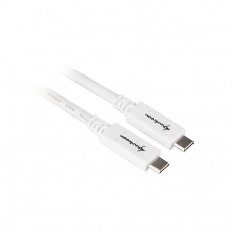 USB 3.2 Gen 2 Kabel, USB-C Stecker > USB-C Stecker (weiß, 0,5 Meter)