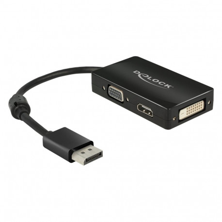 adapter Displayport > VGA/HDMI/DVI-D 16cm, must