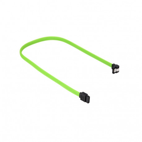 Sata III kaabel 90° mähitud 60cm, roheline