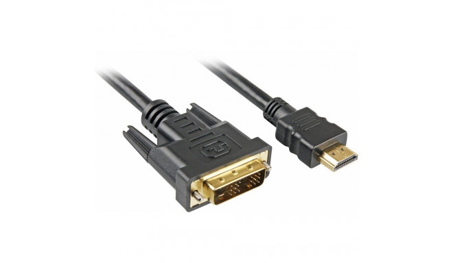 adapterkaabel HDMI > DVI 5m single link 18+1, must