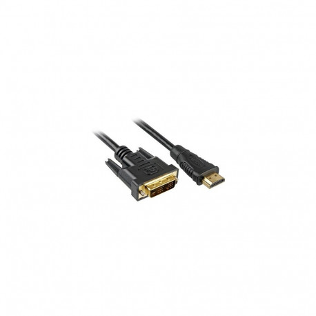 Adapterkabel HDMI > DVI-D (schwarz, 3 Meter, Dual Link, 24+1)