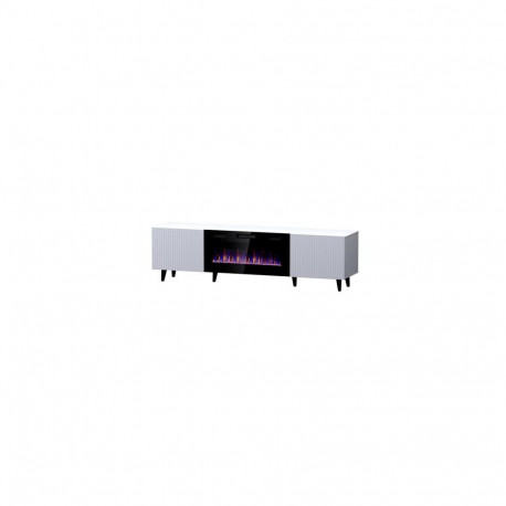 Cama RTV cabinet PAFOS EF with electric fireplace 180x42x49 cm white matt