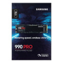 SSD|SAMSUNG|990 PRO|1TB|M.2|PCIE|NVMe|MLC|Write speed 6900 MBytes/sec|Read speed 7450 MBytes/sec|2.3