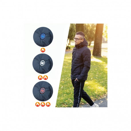 Jope inSPORTline Men’s Heated Jacket W-TEC HEATborg soojendusega must - XL