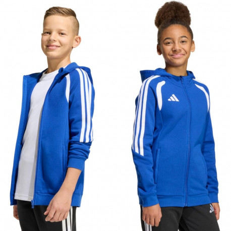 Bluza dla dzieci adidas Tiro 26 League Sweat Full Zip Hoodie niebieska KF9102 152cm