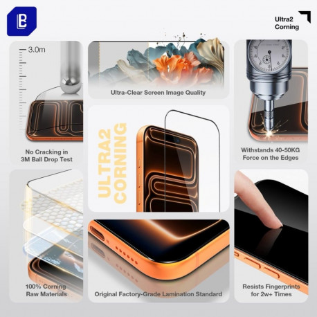 Kaitseklaas Lanbi iPhone 15/iPhone 16 Corning Ultra+