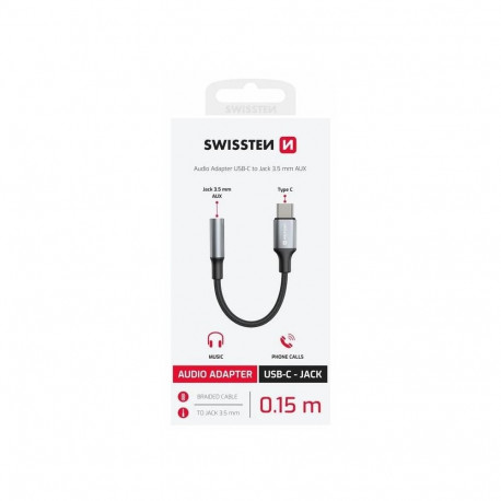 Heliadapter Swissten USB-C - 3.5mm