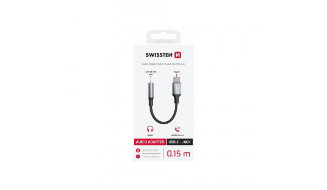 Heliadapter Swissten USB-C - 3.5mm