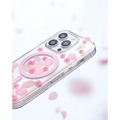 Mobiili tagakaas Ideal of Sweden iPhone 16 Pro Max Magsafe Clear Cherry Blossom