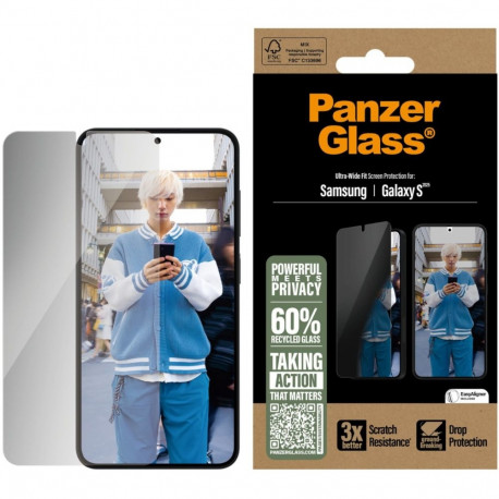Privaatsusfiltriga kaitseklaas PanzerGlass Galaxy S25 Privacy UWF