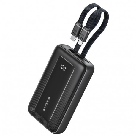 Akupank Anker 20000mAh, 30W, USB-C + Lightning kaabel, must