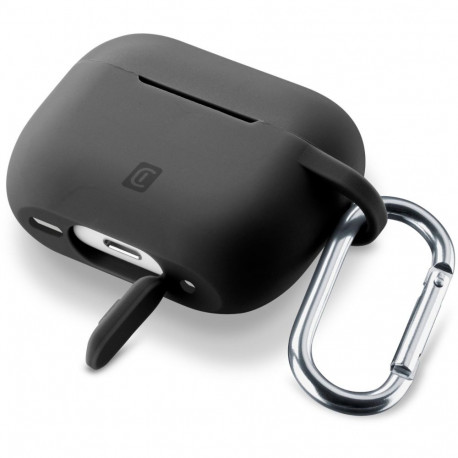 Airpods 4 laadimiskarbiümbris Cellular Line Bounce, silikoon, must
