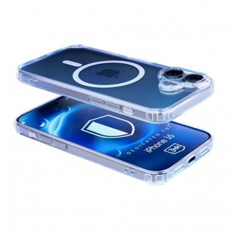 Mobiili tagakaas 3MK iPhone 16 MagCase, läbipaistev