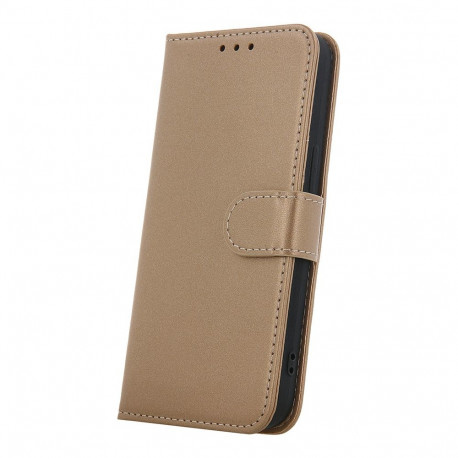Kaardivahega mobiiliümbris Setty Redmi 13C Wallet Smart Classic, kuldne