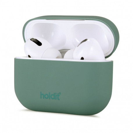 Airpods Pro laadimiskarbiümbris Holdit 1/2 gen, silikoon, Moss Green