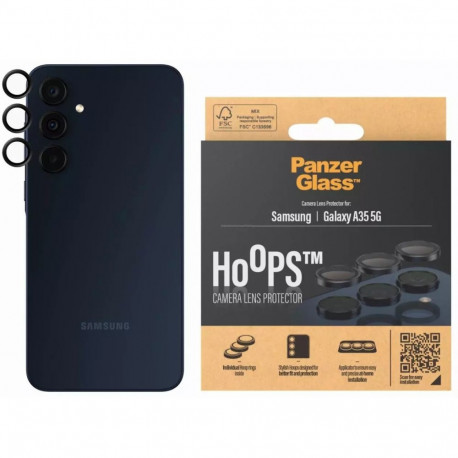 Kaamera kaitseklaas PanzerGlass Galaxy A35 Hoops, must