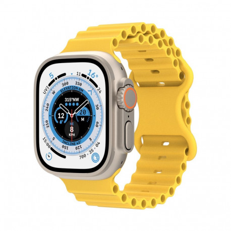 Kellarihm Trendybay Apple Watch 44/45/46/49mm silikoon kollane