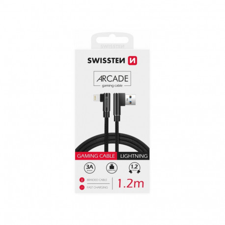 USB kaabel Swissten 3.1 USB - Lightning, 1.2m, nurgaga