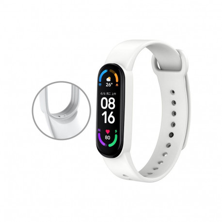 Kellarihm Trendybay Mi Band 5/6, silikoon valge
