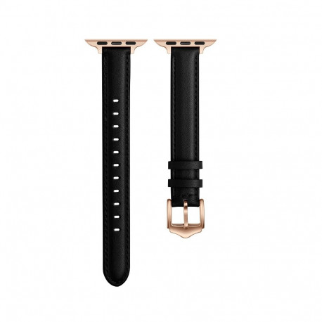 Kellarihm Trendybay Apple Watch 38/40/41/42mm, nahkne must